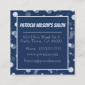 Blue Bokeh Makeup Artist Square Visitekaartjes (Achterkant)