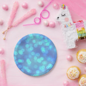 Blue Bokeh Party CakePaper-Borden Papieren Bordje (Feest)