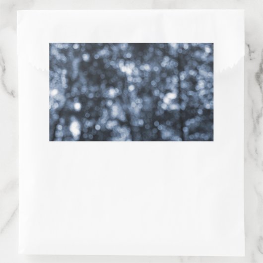 Blue Bokeh Rechthoekige Sticker (Tas)