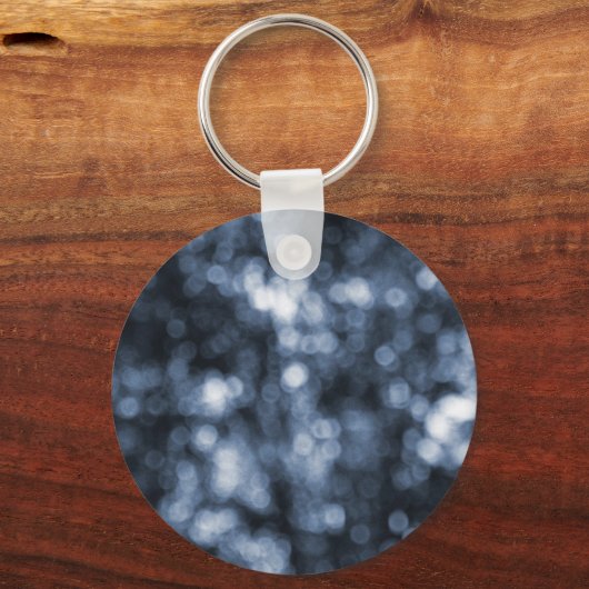 Blue Bokeh Sleutelhanger (Voorkant)