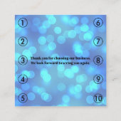 Blue Bokeh Small Business Loyalty Punch Kaart Afsprakenkaartje (Achterkant)
