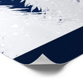 Blue Bokeh Snowy Winter Sale Retail Advertentie Poster (Hoek)