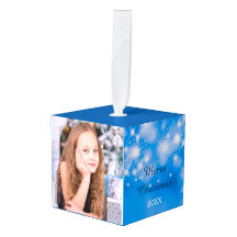 Blue Bokeh Stars Sleigh