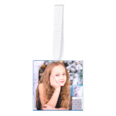 Blue Bokeh Stars Sleigh Decoratie (Voorkant)