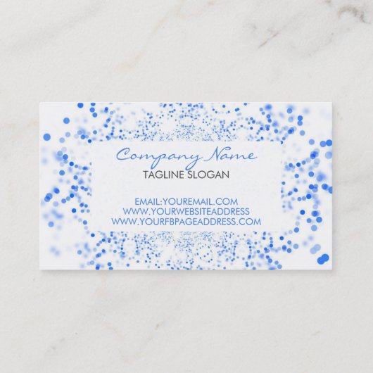 Blue Bokeh Visitekaartje (Achterkant)