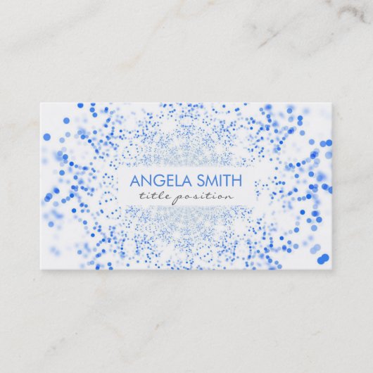 Blue Bokeh Visitekaartje (Voorkant)