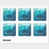 Blue Bokeh Vrolijk Kerstfeest | Sticker Seal (Vel)