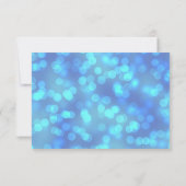 Blue Bokeh Wedding RSVP-kaart RSVP Kaartje (Achterkant)