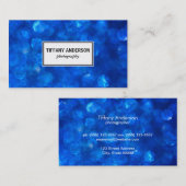 Blue Bokeh-wit paneel Visitekaartje (Voorkant / Achterkant)