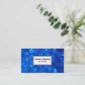 Blue Bokeh-wit paneel Visitekaartje (Staand voorkant)