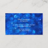 Blue Bokeh-wit paneel Visitekaartje (Achterkant)