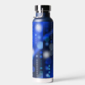 Blue Bokehs Sparkles Festive Waterfles (Rechts)