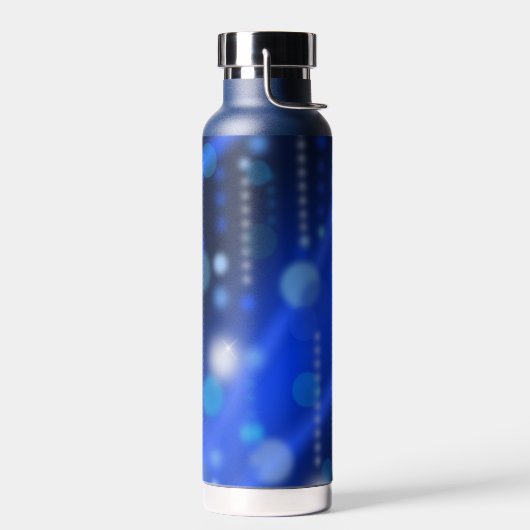 Blue Bokehs Sparkles Festive Waterfles (Links)