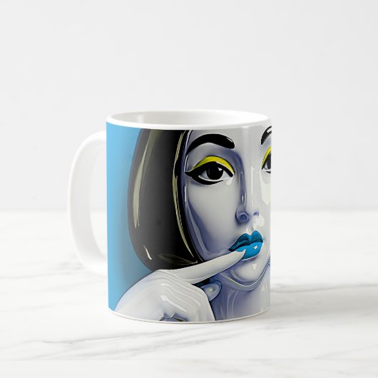 Blue Bold Muse Koffiemok (Voorkant links)