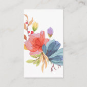 Blue Bold Wildflowers bruiloft ACCOMMODATIE Informatiekaartje (Achterkant)