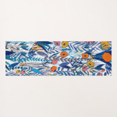 Blue Bold Wildflowers Yogamat (Achterkant (horizontaal))