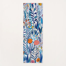 Blue Bold Wildflowers Yogamat