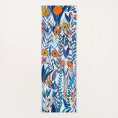 Blue Bold Wildflowers Yogamat (Achterkant)