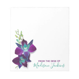 Blue Bom Dendrobium Orchid Flower Personalized Notitieblok