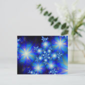 Blue Bonanza Schattige Cool Abstract Briefkaart (Staand voorkant)