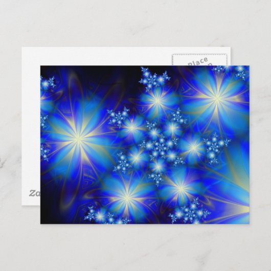 Blue Bonanza Schattige Cool Abstract Briefkaart (Voorkant / Achterkant)