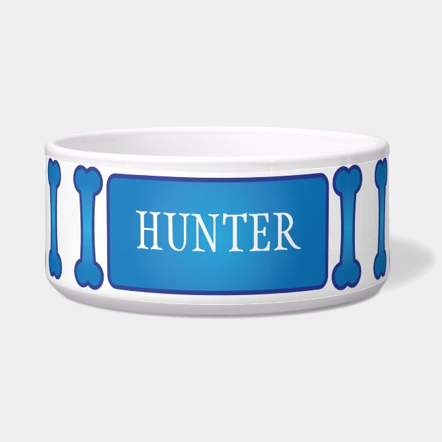 Blue Bone Dog Pet Bowl Voerbakje (Voorkant)