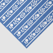 Blue Bone Inlay Floral Border Decoupage Paper Tissuepapier (Detail)