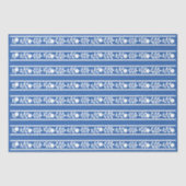 Blue Bone Inlay Floral Border Decoupage Paper Tissuepapier (Voorkant)