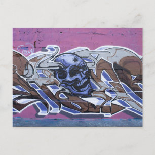 Blue Bonehead Graffiti Briefkaart