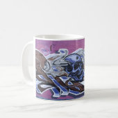 Blue Bonehead Graffiti Koffiemok (Voorkant links)