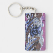 Blue Bonehead Graffiti Sleutelhanger (Voorkant)