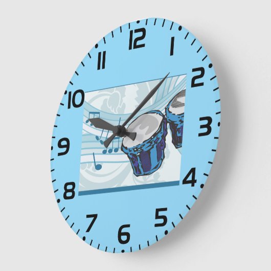 Blue Bongo Drum Music Grote Klok (Hoek)