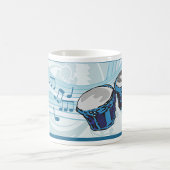 Blue Bongo Drum Music Koffiemok