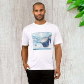 Blue Bongo Drum Music Mannen Actief T-shirt