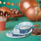 Blue Bongo Drum Music Papieren Bordje