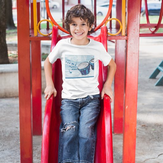 Blue Bongo Drum Music T-shirt