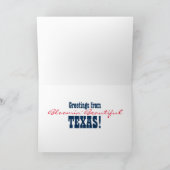 Blue Bonnets Wildflowers Groeten uit TEXAS Kaart (Binnen)