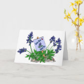 Blue Bonnets Wildflowers Groeten uit TEXAS Kaart (Gele Bloem)