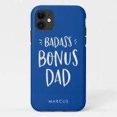 Blue Bonus Dad Stepfather Personalized Stepdad Case-Mate iPhone Case (Achterkant)