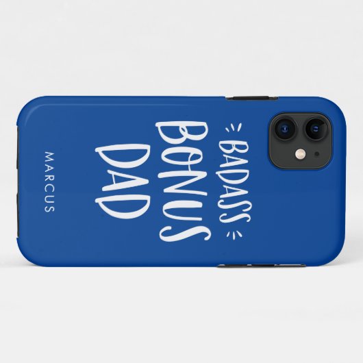 Blue Bonus Dad Stepfather Personalized Stepdad Case-Mate iPhone Case (Achterkant (horizontaal))