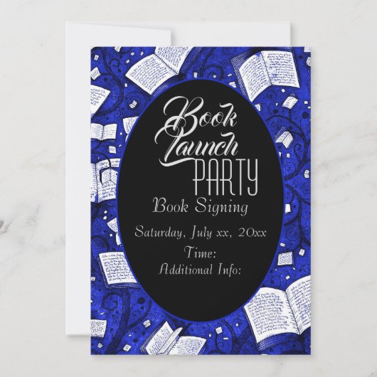 Blue Book lanceringsfeest Kaart (Voorkant)