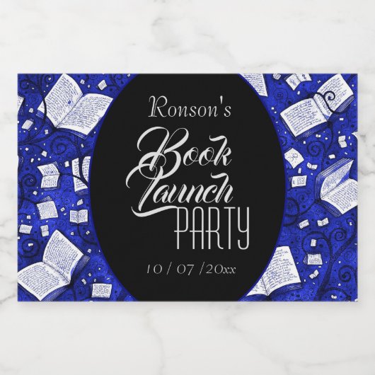 Blue Book lanceringsfeest Sparkling Wijnetiket (Enkel label)