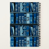 Blue Book Shelves  Books Custom Notitieboek (Achterkant)