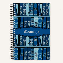 Blue Book Shelves Books Custom Notitieboek