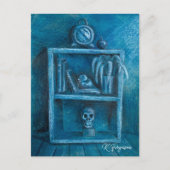 Blue Bookcase Postcard Briefkaart (Voorkant)