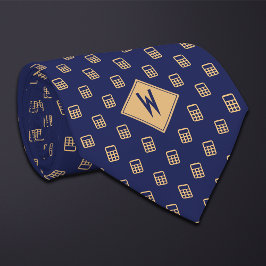 Blue Bookkeeper Calculator Stropdas