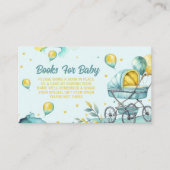 Blue Books for Baby - Baby Shower Book Request Informatiekaartje (Voorkant)