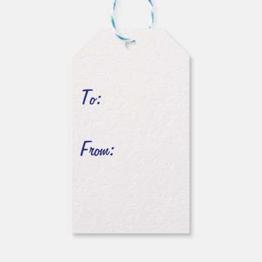 Blue Boomerangs Cadeaulabel (Achterkant)