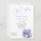 Blue Booties Boy Baby shower Kaart (Voorkant)