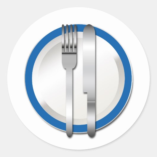 Blue Bord Special Ronde Sticker (Voorkant)